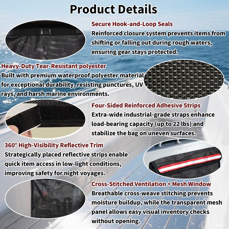 13.5" x 10" Marine Storage Bag with Lid | Waterproof
