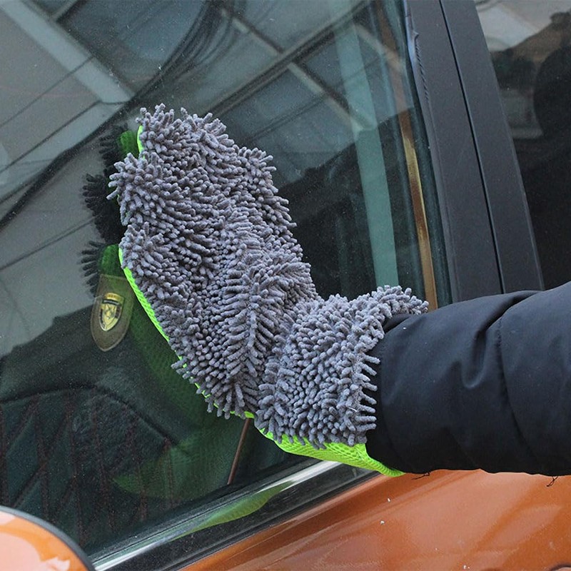 Car Wash Glove 5 Finger Double Sided Car Wash Towel
