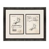 Exercise Treadmill Patent Art Old Look Print in a Beveled
