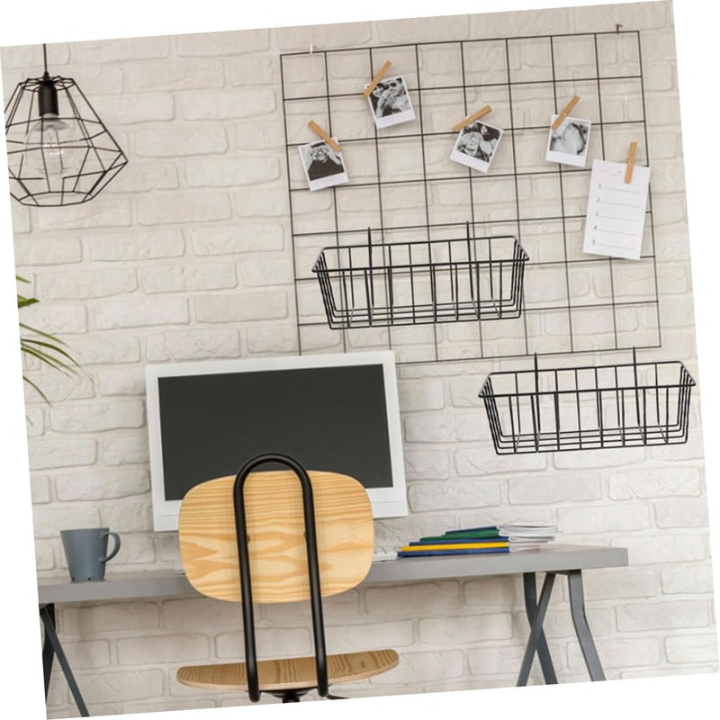 Zerodeko 2Pcs Wall Mount Hanging Wire Baskets for Kitchen Bathroom