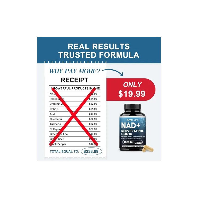 Nad Resveratrol Coq10acido Alfa Lipoicourolitina 60 Caps