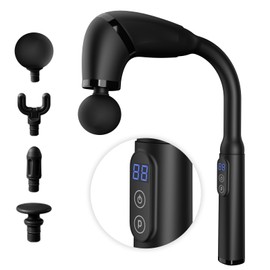 Ni Zmir Myofascial Release Gun, Latest Long Handle Design, 4 Heads Included, 0.4 inches (10 mm) Deep Amplitude, 22 Level Intensity Adjustment, 4 Heads Included, Handy Gun, Myofascial Release, Up to