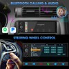 AKAMATE Single Din CarPlay Stereo: Android Auto Touchscreen Car Radio