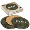 4 x Boxed Round Coasters - Name Hanna Camouflage Army