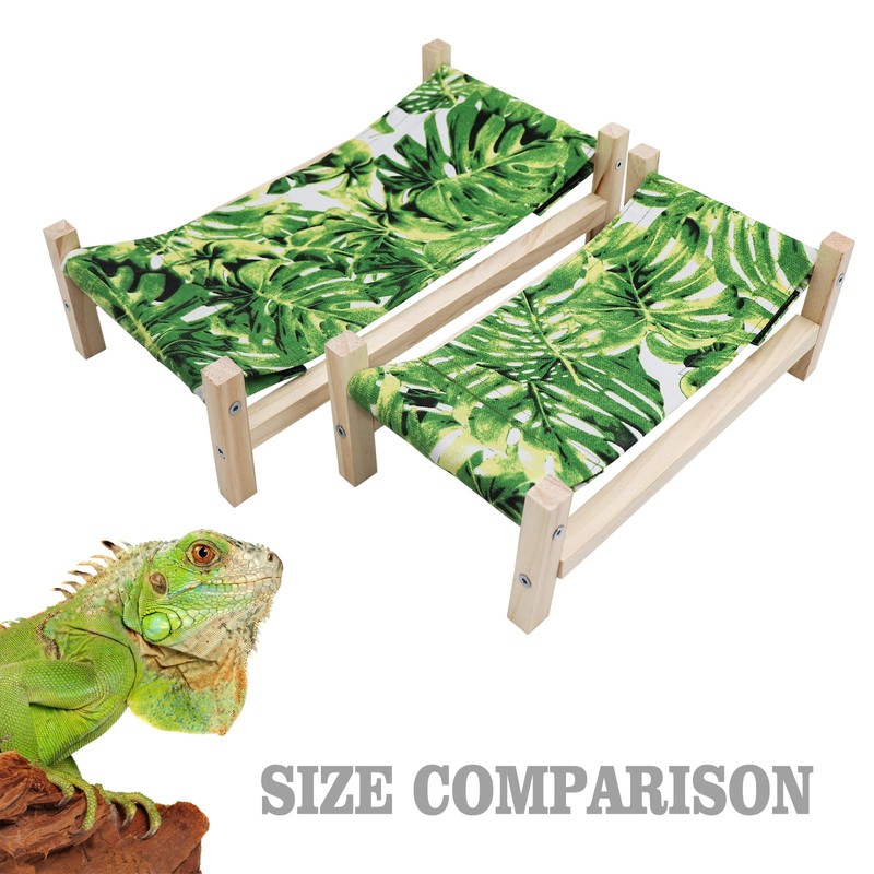 Bearded Dragon Bed, Wooden Reptile Sleeping Hammock, Bearded Dragon Tank