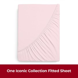 Mellanni King Size Fitted Sheets - All Around Elastic Bed Sheets - 40 Cm Extra Deep Fitted Sheets - Soft Brushed Microfiber, Shrinkage & Fade Resistant - (King, 160x200 cm, Blush Pink)