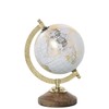 Globo Terraceo, Diameter 12.5 cm, Blanco / Dorado Metal, Madera