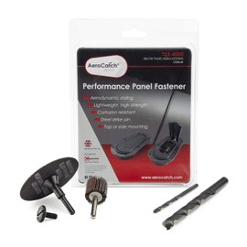 Aerocatch 125-4000 Xtreme Below Panel Flush Hood Latch and Pin Kit - Black, with Installation Kit