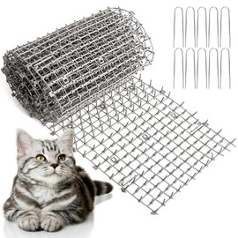 ohlela Cat Scat Mat for Cats - 6.5ft (2 Pack) Pet Deterrent Mat with 12 Garden Staples, 1 Inch Spike is Effective for Cat Repellent Indoor & Outdoor. Pet Training Tool to Keep Cats Away