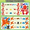 Acevegue 36 Sheets Dino Stickers for Children, Make Your Own