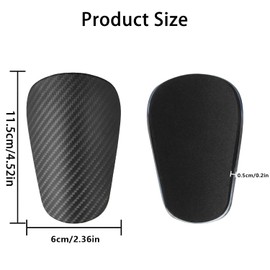YUNYU Carbon-Fibre Shin Guards, 11.5 x 6 cm, Adult & Youth Football Leg Protectors with EVA Foam, 2-Piece Set