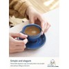 LE TAUCI 6 oz Cappuccino Cups with Saucers, Ceramic Coffee