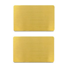 EdisonBrain NFC Cards, Stainless Steel, NTAG215, Built-in Chip, 504 Bytes, Metallic, RFID Metal, Original Business Card, Membership Card, Write and Read Programmable, Set of 2 (Gold)