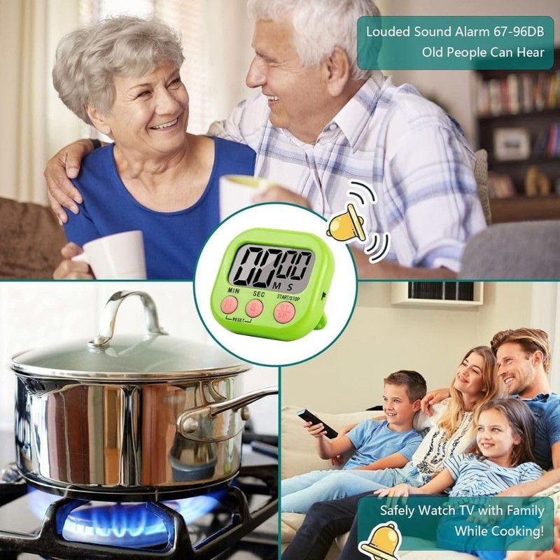 Digital timer, Kitchen timers for cooking, Magnetic Countdown Stopwatch, Count-up