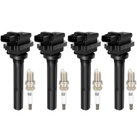 ECCPP UF237 4 ignition coils with 4 iridium Spark Plugs FOR Suzuki Aerio 2004-2007 1.8L L4 50072 6741 IFR6E11
