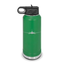 RDW MD-11 Water Bottle 32 oz - Laser Engraved w/Flip Top Removable Straw - Polar Camel - Stainless Steel - Vacuum Insulated - Double Walled - Drinkware Bottles - md11 Airliner - Green