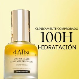D’ALBA – Serum Facial Revitalizante Doble Capa con Trufa Blanca y Ácido Hialurónico, Suero Hidratante Coreano para Luminosidad y Elasticidad - Skincar