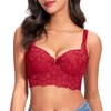 FallSweet Push Up Lace Bras for Women Plus Size Lightly