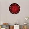 ArogGeld Red & Gold Wall Clock Chinese Calligraphy Round Clocks