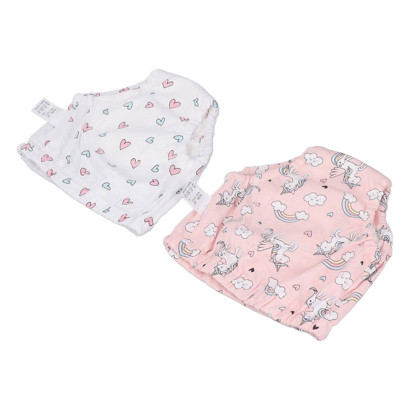2 Pcs Toddler Training Pant Cotton Strong Absorbent Washable Reusable