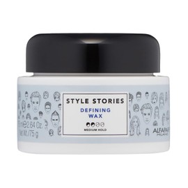 Alfaparf Milano Style Stories Defining Wax Styling Product - Medium Hold - Shiny Finish - Long Lasting, All Day Hold - Professional Salon Quality - 2.64 oz.