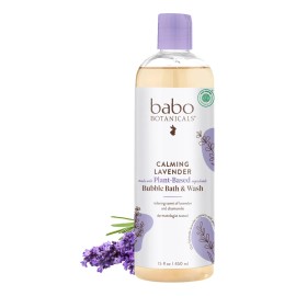 Babo Botanicals 3 In 1 Bubble Bath Shampoo Wash, Lavender Me
