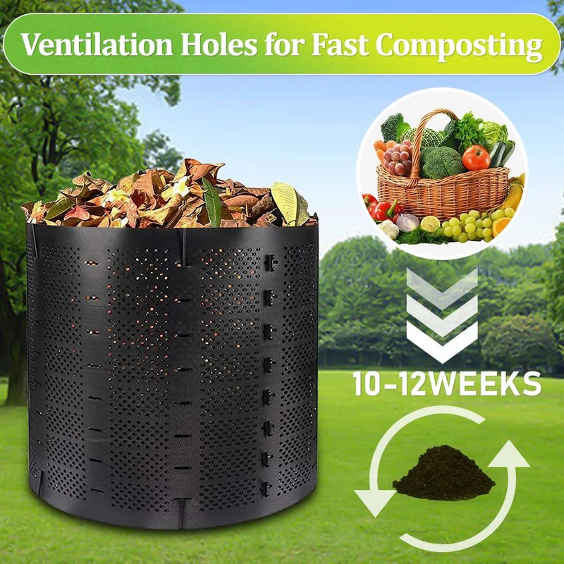 YUEWO 220 Gallon Compost Bin Outdoor Expandable Outdoor Composter for