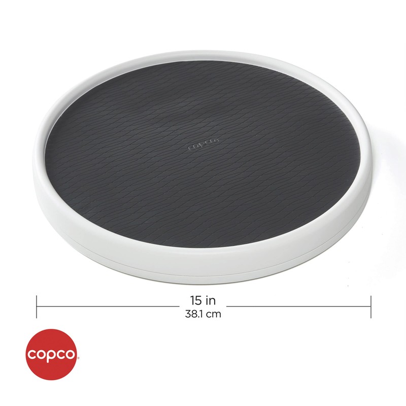 Copco Pro 15-Inch Lazy Susan Turntable, Non-Skid Pantry or Cabinet