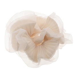 FOMIYES Jumbo Organza Hair Scrunchies with Ruffled Edges Soft Chiffon Ponytail Holders for Women and Girls Elegant Hair Accessories for Weddings and Parties