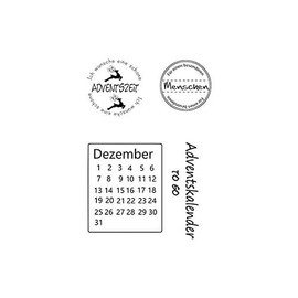 Clear Stamp Advent A7 / 74 x 105 mm Set of 4 Transparent