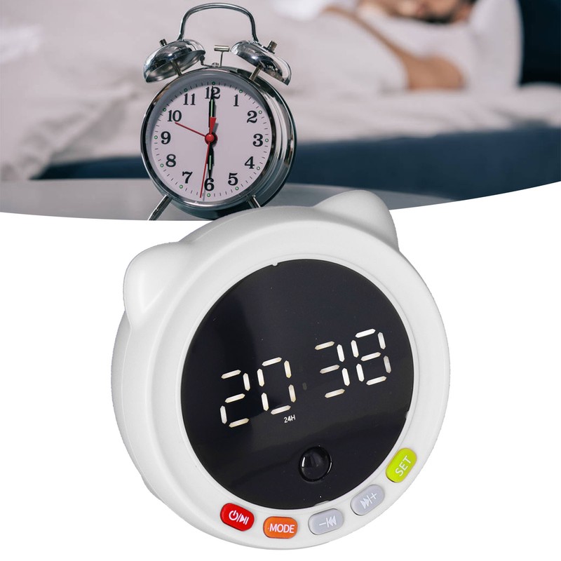 Multifunctional Bluetooth Alarm Clock Speaker Portable Digital Alarm Clock with