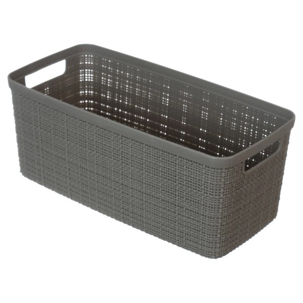 No Brand Curver Jute Small Long Grey Half Bin