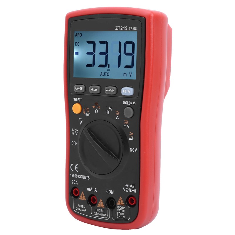ZT219 Auto Range Digital Multimeter Ac DC Voltage TrueRMS Tester