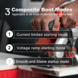 2.0kw 110V 18A 60Hz Soft Starter, Soft Start Module, Soft Start Relay for Table Saw, Disk Saw, Grooving Machines, Angle Grinders, Cutting Machines etc, Externally Mounted