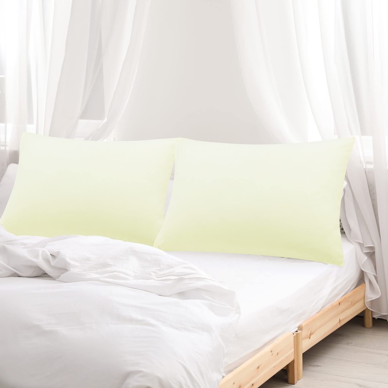sourcing map 2 Pack Microfiber Pillowcases, 51x66cm Soft Wrinkle Free