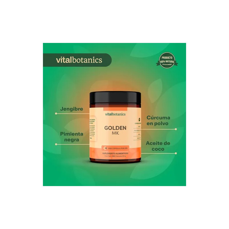 Golden Milk Suplemento Leche Dorada 120 Caps Vitalbotanics