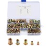 165 Pcs Assorted Rivet Nuts, Metric M3/M4/M5/M6/M8 Flat Head Threaded