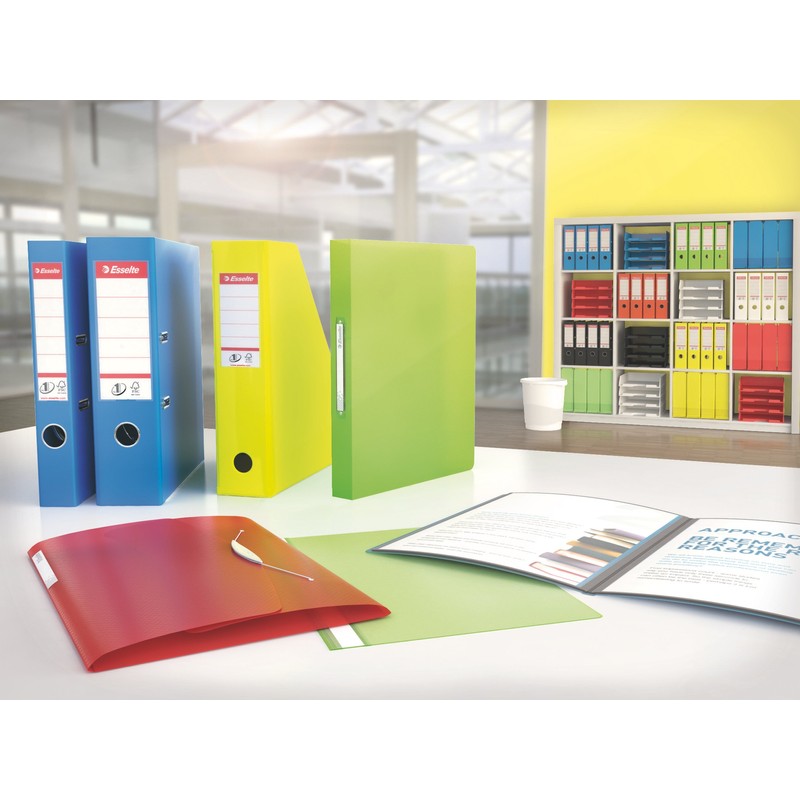 Esselte A4 Folder, Red, 72 mm Spine, Plastic, Vivida Series,
