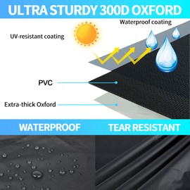 GARGOYLE BELLS Motorcycle Cover Seat Shade Cover Bike Covers Lightweight Half Covers Outdoor Sun Protection All Season Fits Various Motorcycle Models - Black, L