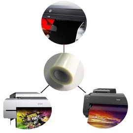 36"x100' 1 Roll Screen Printing Film Waterproof Inkjet Transparent Film for Water-Based Pigment and Dye Printers