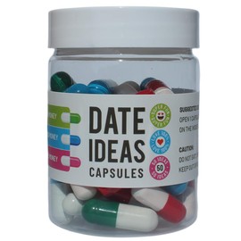 Date Night Ideas Capsules In A Bottle -Valentines Day Gifts For Her Him Bridal Shower Registry Wedding Gifts For Women Men (Mixed Color Date Ideas 50pcs)