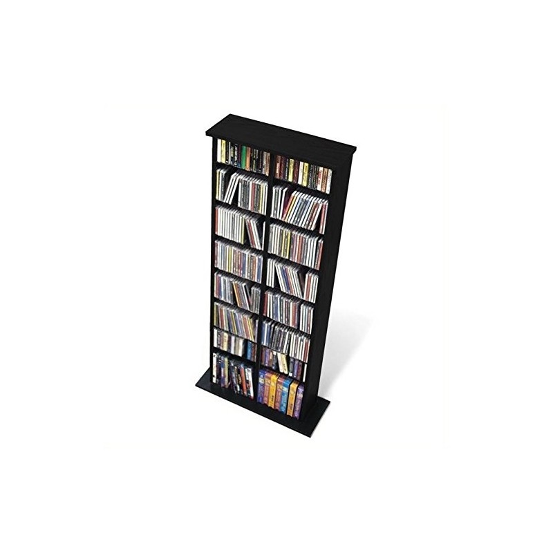 Hawthorne Collections 51" Double Slim Wall Media Storage Rack in