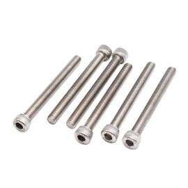 binifiMux 6pcs M8 x 80mm - 1.25mm Pitch Hex Socket Cap Bolts Screws 304 Stainless Steel