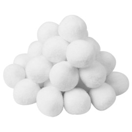 VEYLIN 30 Pcs Indoor Snowball, 5cm Realistic White Snowball Fight Game Fake Snowball for Fight Winter Games Christmas Decoration