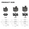 1/2" to 7/8" L090 3-Piece L-Jaw Coupling Set & Buna-N
