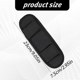 FdcLixuvol Universal Shoulder Strap Pad, Black Soft Removable Shoulder Pad Thick Breathable Comfortable Luggage Bags Straps Pads Accessories Fastener Cushions for Guitar, Crossbody Strap
