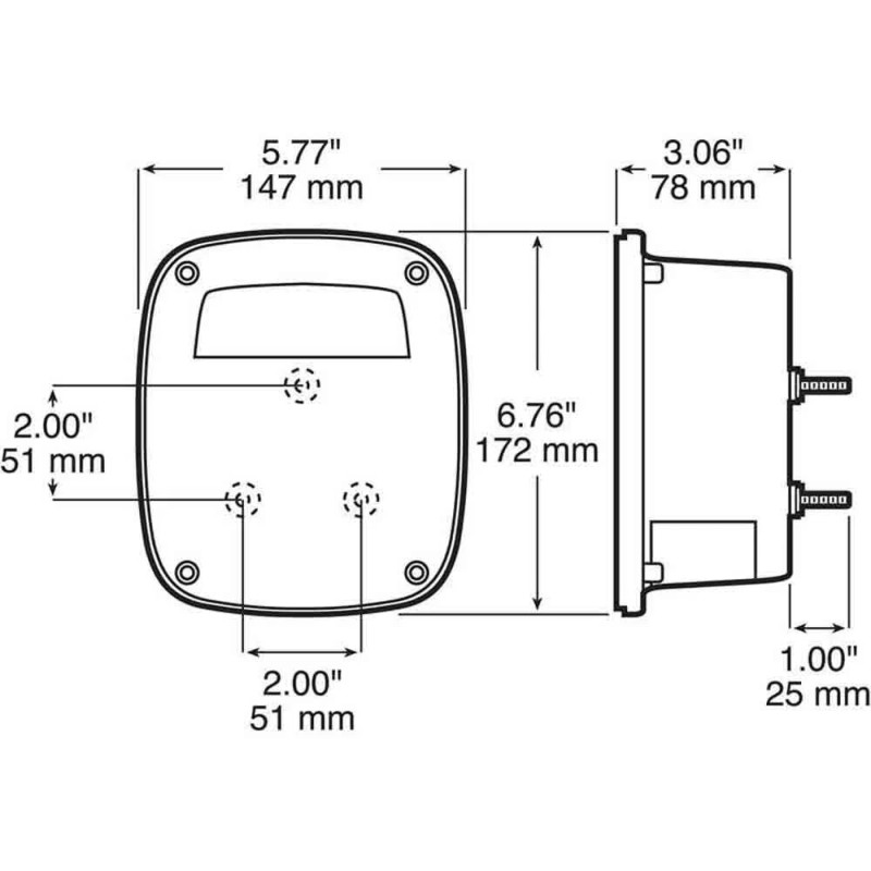 Peterson 5-Function LED Rear Combination Light - Passenger Side (P-845)