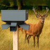 Portable 80LB Gravity Deer Feeder, Heavy Duty Metal Wildlife Feeder