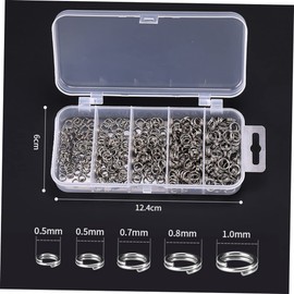 TEHAUX 500Pcs Rust Resistant Split Rings for Jewelry Making Multi Purpose DIY Craft Jump Rings for Necklaces Bracelets and Fishing Accessories