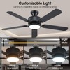 Surtime 52" Ceiling Fans with Lights-Low Profile Ceiling Fan with